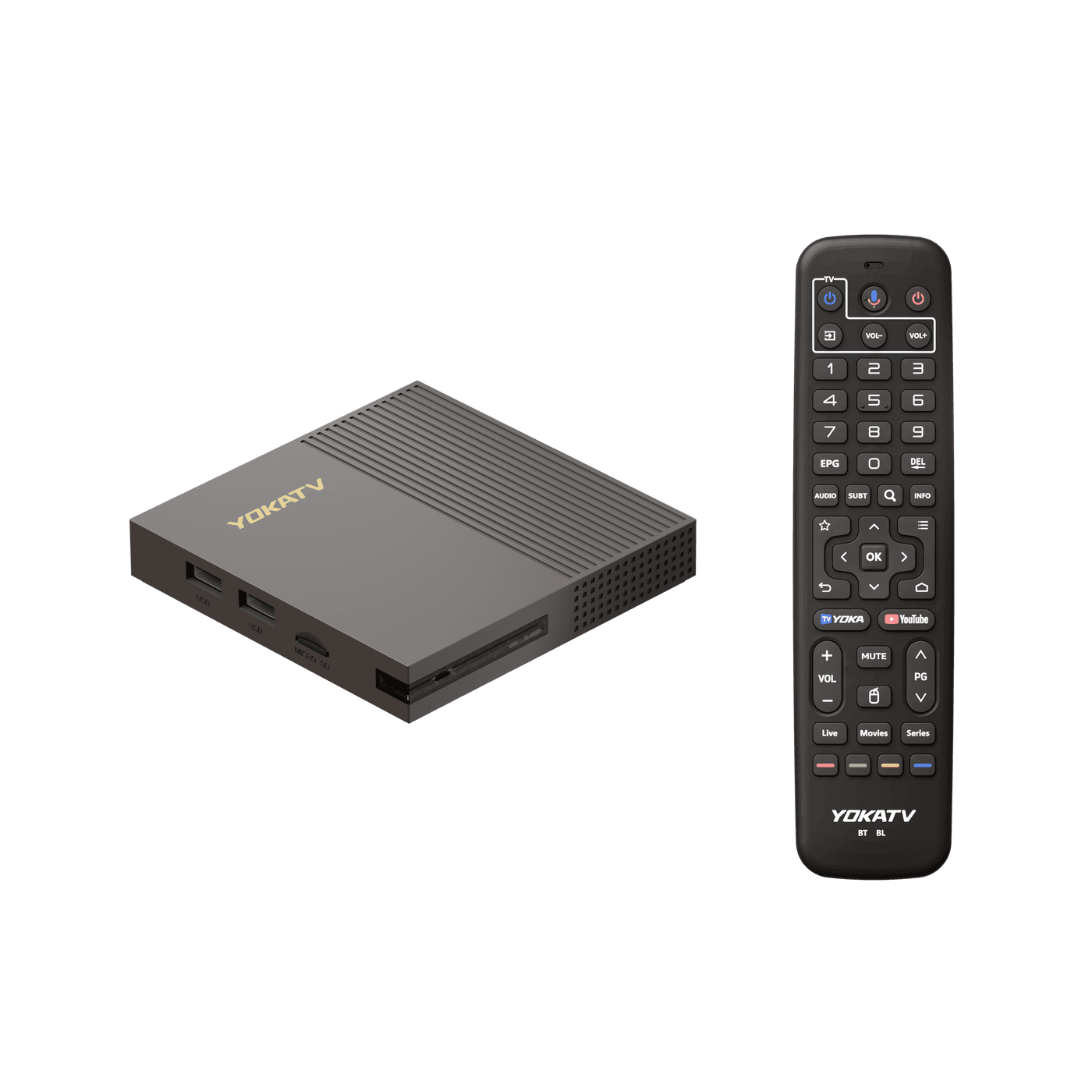 YOKATV IPx2 PRO 4K TV box with remote